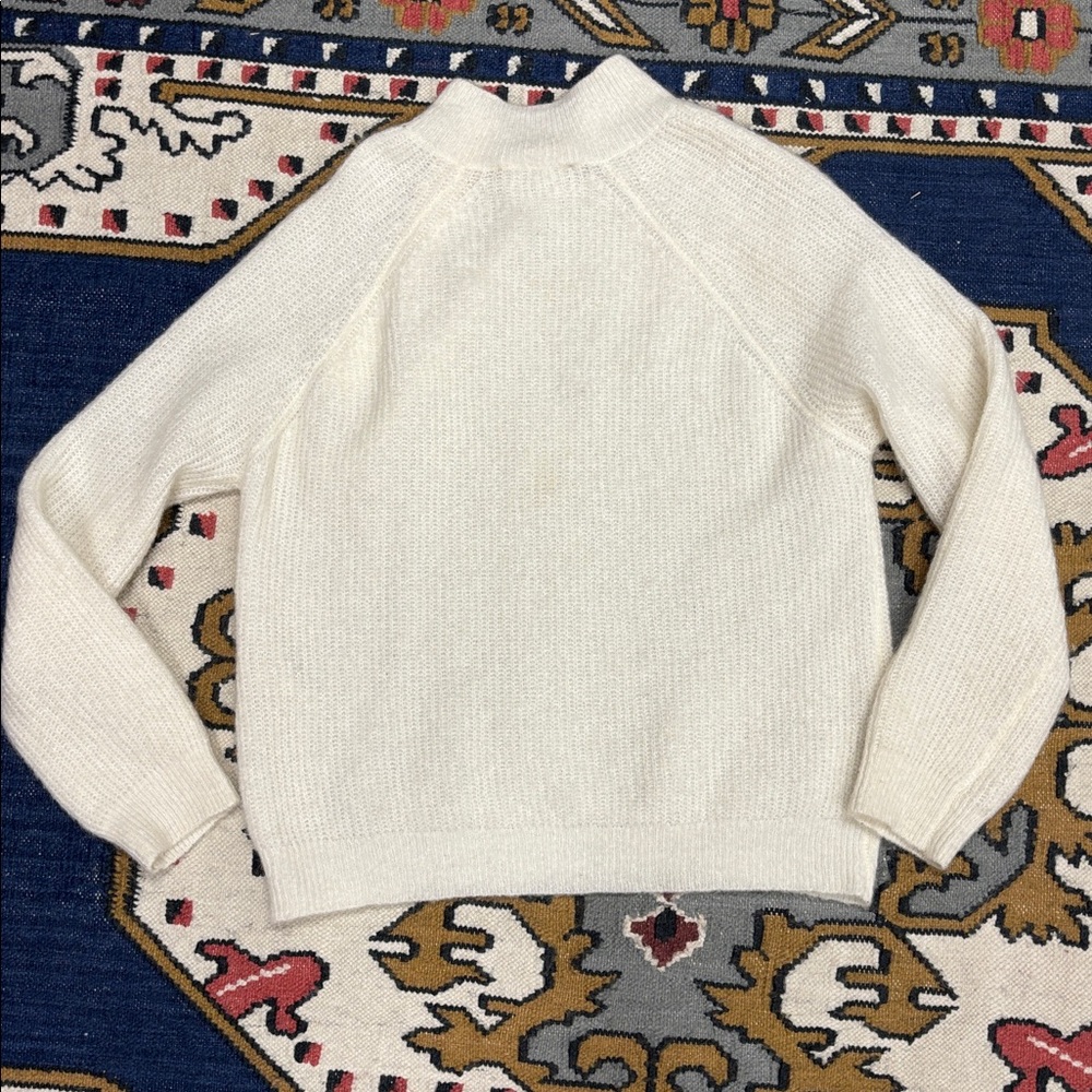 Sezane Cream Button-Detail Women's Sweater - Picture 3 of 3